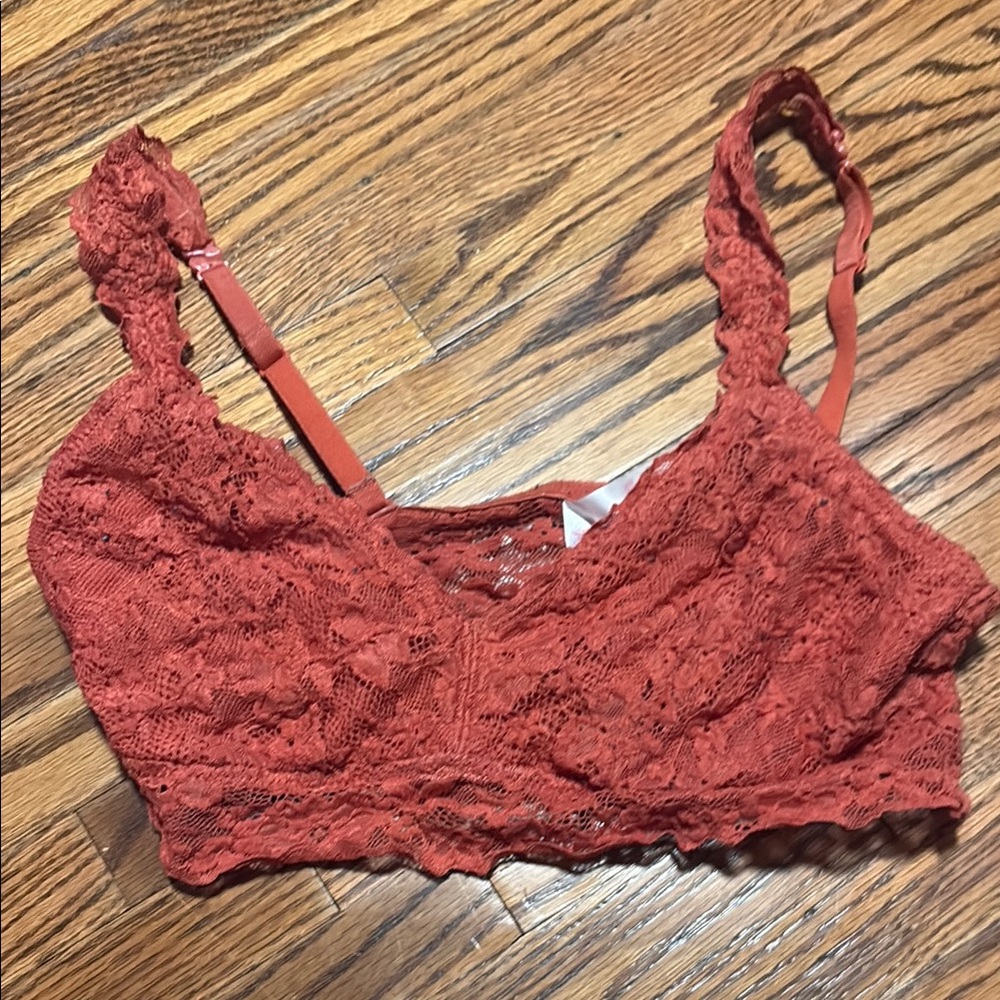 No Boundaries Lace Bandeau - Rust